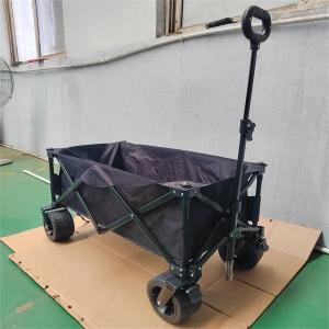 Four Wheels Outdoor Folding Trolley Cart Collapsible Utility Push Pull Wagon Cart