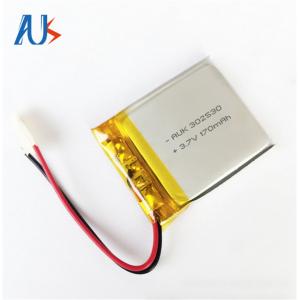 China 302530 Lithium Polymer Battery 3.7V 170mAh Customize Service supplier