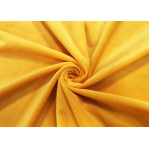 China 210GSM Plush Toy Fabric / 100% Polyester Plush Fabric Golden Yellow Color supplier