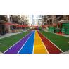 China Playground Artificial Turf Fake Grass Carpet Indoor 35MM Height 3 / 8 Inch Guage wholesale