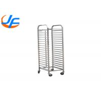 China RK Bakeware China Foodservice NSF 470*620 REVENT Double Oven Baking Tray Rack Trolley Stainless Steel GN1/1 Pan Trolley on sale