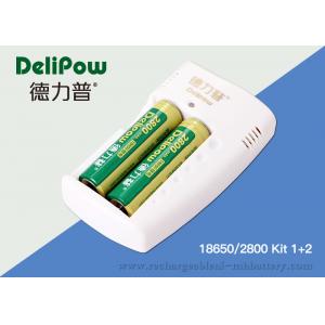 Delipow Portable 18650 Rechargeable Lithium Battery With Charger 2800mAh