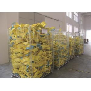 China US Yellow Polyester Flat Webbing Sling , 4 Inch ASMEB30.9 Eye To Eye Sling supplier