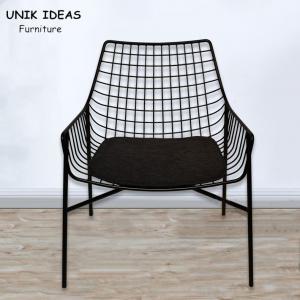 Event Black Metal Wedding Chairs Iron Dining Chairs With Cushion Cafe Bar