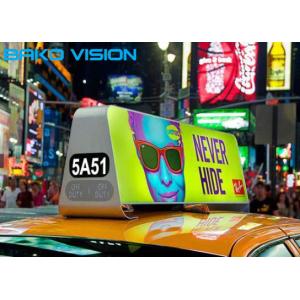 China Digital LED Sign Taxi Top LED Display Advertising LED Billboards Aluminum Cabinet Support USB/3G/4G/WIFI supplier