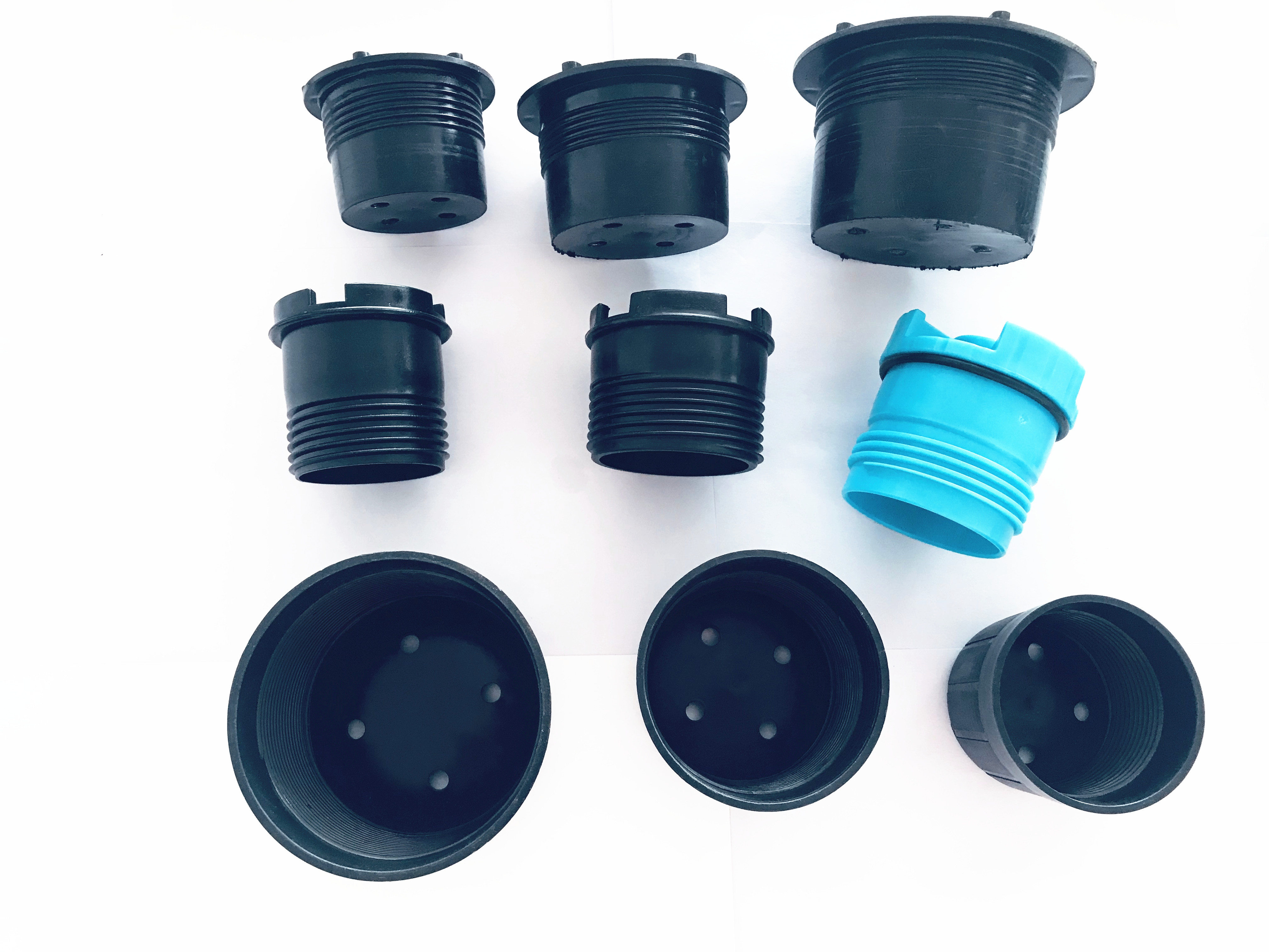Plastic Injection Molded Pipe Thread Protector Caps Compression