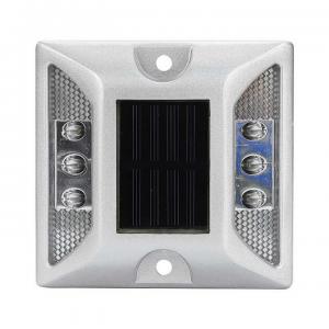 China 350g IP68 Solar Metal Road Studs White LED Color For Road Construction supplier
