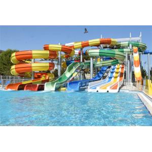 China Commercial Swimming Pool Water Slide Cluster Corrosion Fade Proof For Hotel supplier