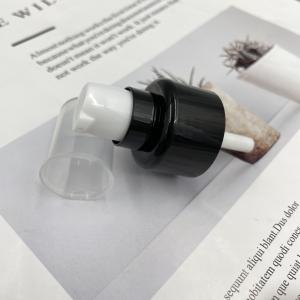 China Cream 24 410 Pump Dispenser Ribbed Closure metallized 0.2ML/T With Half Cap wholesale