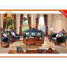 China European style antique luxury royal new model teak wood 7 seater sectional sofa set designs wholesale
