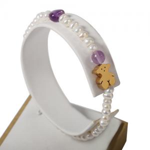 New Freshwater Pearl Bead Bracelet  with stainless steel