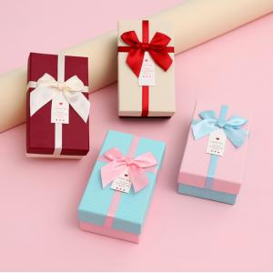 Colorful Cute Cardboard Gift Packaging Boxes For Rings Earrings Perfume Lipstick