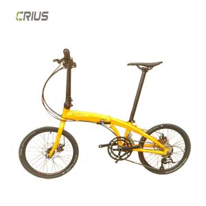 Crius 20" Aluminum Alloy Folding Exercise Bike with 9-Speed FSC Chain and SMN 4000 Shifer