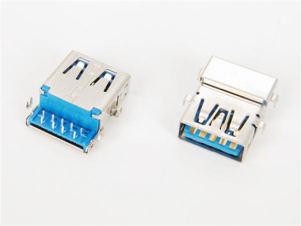 USB3.0 Female A TYPE, Ultra-thin broken board USB3.0 Connector,DIP,H=2.5, HULYN