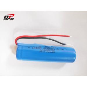 China Cylindrical Shape Rechargeable Lithium Ion Batteries 3.7V 14500 600mAh IEC CB MSDS supplier