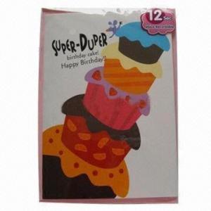 China Record greeting card, made of 250g paperboard on sale 