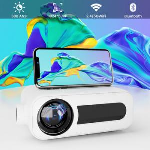 China 120 ANSI Portable Mini Led Projector , Home Movie Projector With 5G Wi Fi Version USB BT supplier
