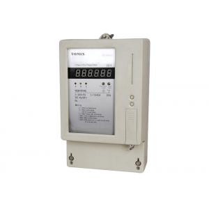 China ISO9001 4 Wire 3 Phase Prepaid Energy Meter With IC Card + Card Reader supplier