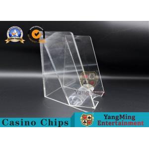 Acrylic Square 8 Decks Playing Card Discard Holder / Discard Racks Baccarat Accessories