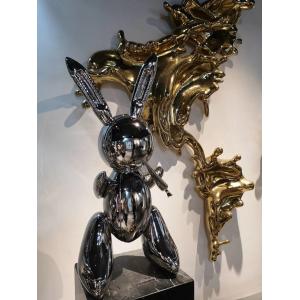 China 2020 Mirror Stainless Steel Rabbit Elk Moose Wapiti Sculpture Fabrication For Sale supplier