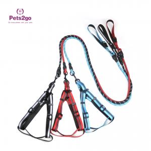 China Orange Dog Leash Dog Cable Leash Camping Dog Lead Best Anti Pull Dog Harness supplier