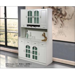 Solid Wood Wine Cabinet Space Saving With Chic White Finish