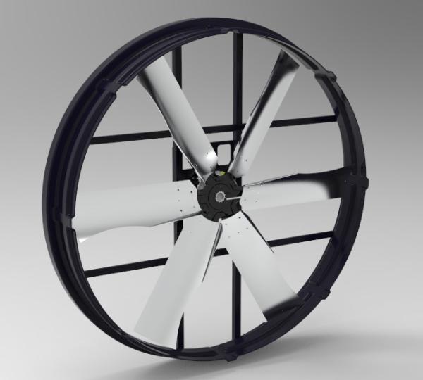 Ventilador de paneles industriales: IP55 protegido, ventilador de escape en línea de bajo ruido con velocidad ajustable