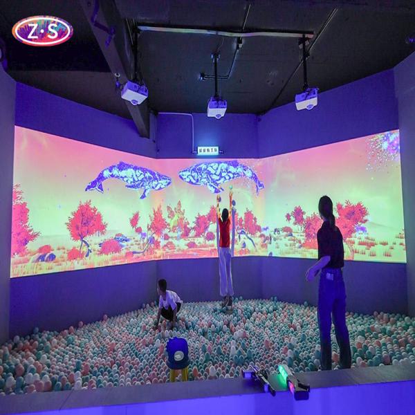 3*2.2m-12*2.2m Interactive Projection Wall One Button Switch Remote Control Operation