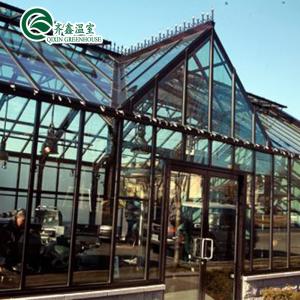 China Automatic Controlling Box 25-Year Galvanized Steel Structure for Large Glass Greenhouse supplier