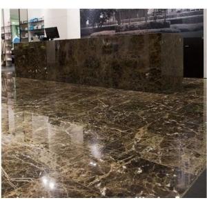 Marron Emperador Dark Marble Stone Slab , Granite Bathroom Tiles For Floor And Wall