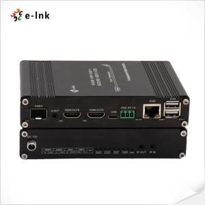 China Extenseur KVM fibre optique HDMI 4K 60Hz multifonctionnel avec Ethernet 10/100M & RS232 / RS485 & IR wholesale