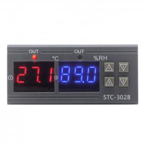 China Dual Digital Thermostat Temperature Humidity Control STC-3028 Thermometer Hygrometer Controller AC 110V 220V DC 12V 24V 10A supplier