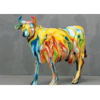 PNF exterior Art Fiberglass Cow Statue da escultura da fibra de vidro do animal moderno do metal