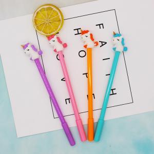 Assorted Color Cartoon Kawaii Horse PVC ABS Epoxy Gel Ink Pens for Yiwu Stationery