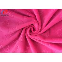 China 2mm Pile High Embossed Minky Plush Fabric , Soft Velboa Fabric For Baby Blanket on sale