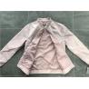 China Menswear Zip PU Leather Coat Pink Polyester Nylon Bomber Jacket With Rib Detail TW69113 wholesale