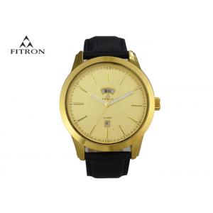 China Double Calendar Large Dial Ladies Watches , Ladies Leather Strap Watches supplier