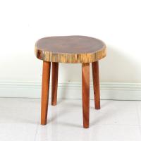 China Knock Down Package 46cm Height Walnut Solid Wood Stool on sale