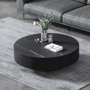 China RCT-1248 Modern Multifunctional Marble Top Round Coffee Table With Storage Drawer supplier