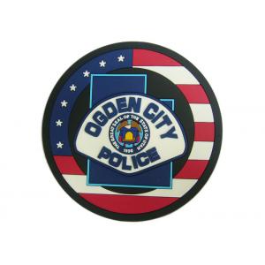 China Ogden City Police Promotion 2D Custom Plastic Coasters Silicon wholesale