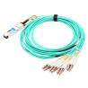 China H3C QSFP-8LC-D-AOC-5M多用性がある5m （8 LCのコネクターの活動的な光学ブレイクアウト ケーブルへの16ft） 40G QSFP+ wholesale