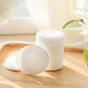 China Pure White Soft Organic Cotton Face Pads High Absorption For Cosmetic Use supplier