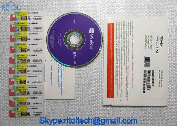 English / Korean Microsoft Windows 10 Professional 64 Bit DVD OEM License