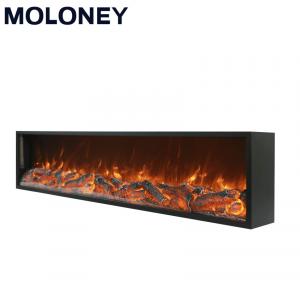 70" Indoor Flush Mount Electric Fireplace Bedroom Decoration Remote Control