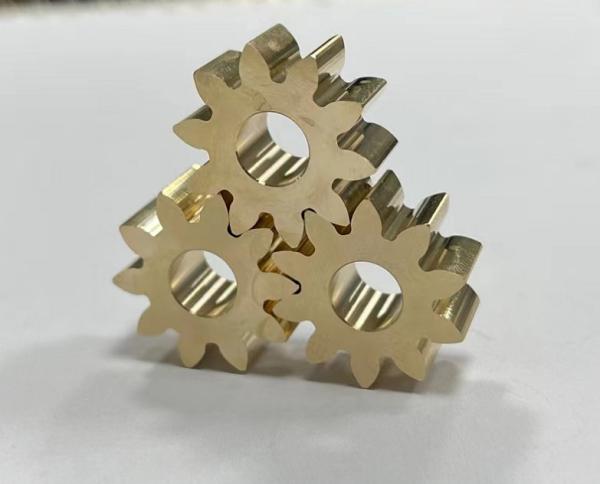 Smooth Small Brass Gears , 10 Tooth Spur Gear For R / C Servo Motors