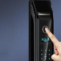 China Aluminum Fingerprint Digital Door Lock Keyless Smart Door Lock With Handle on sale