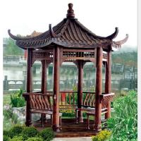 China Waterproof Outdoor Garden Patio Wooden Chinese Garden Gazebo Carbonating on sale