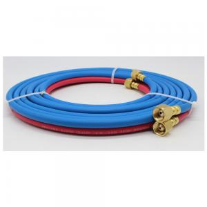 China EPDM Rubber Oxy / Acet Twin Welding Hose With Fittings Red And Blue supplier