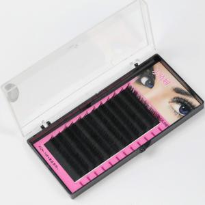 China Black Full Set D Curl Eyelash Extensions , Individual Salon Eyelash Extensions supplier