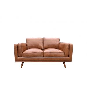 D28 Pure Leather Sofa Two Seater Sponge Padded 2 Seater Leather Sofa